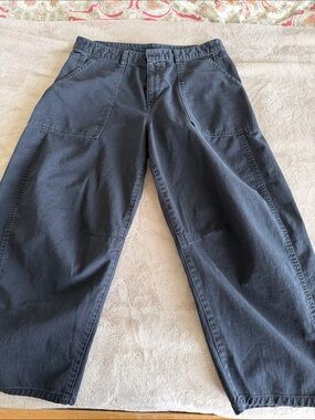 GAP Women's Twill Black Barrel Pants 12P